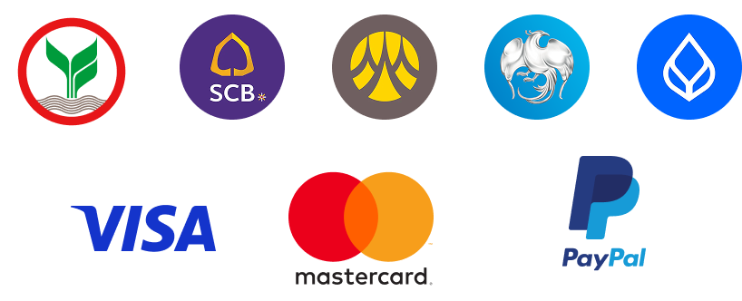 พาร์ทเนอร์ธนาคาร บัตรเครดิต และ PayPal